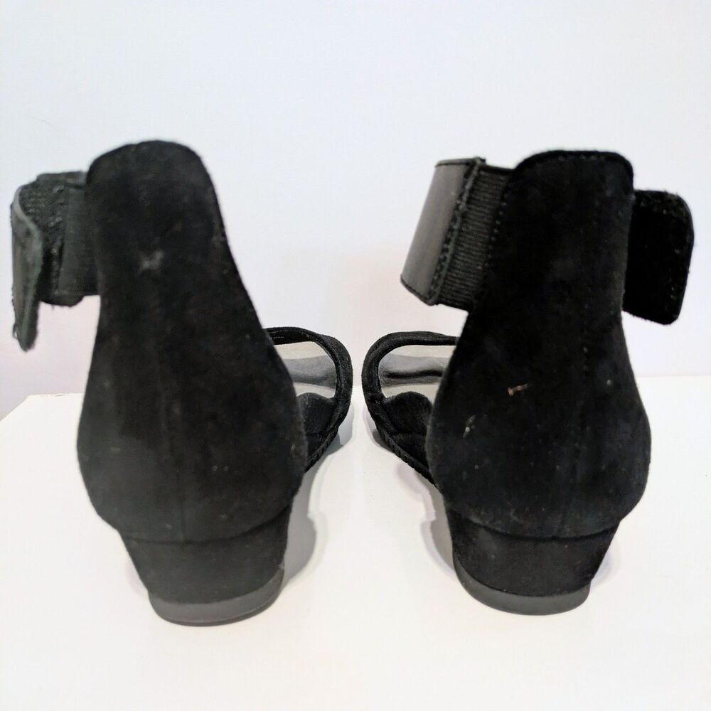 Earth Ficus Sagittarius Ankle Strap Back Comfort Sandal Pewter Suede Women Sz 7M - Picture 3 of 8